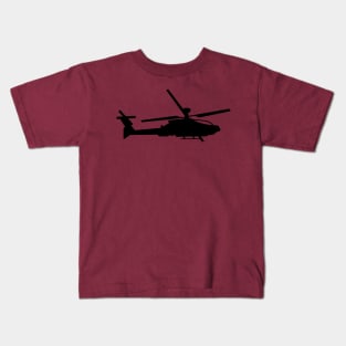 Black Helicopter Apache Blackhawk Kids T-Shirt